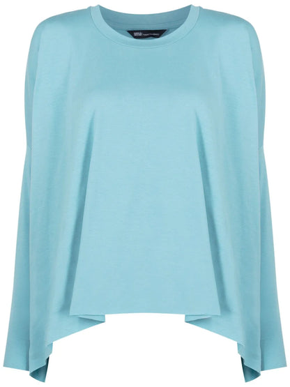 Curved-Hem Long-Sleeved Top