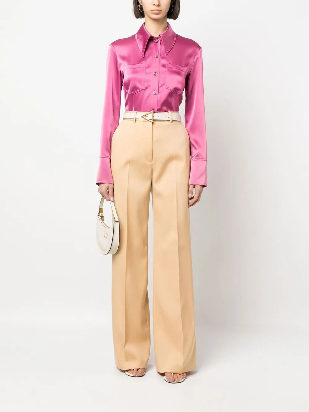 Wide-Leg Tailored Trousers