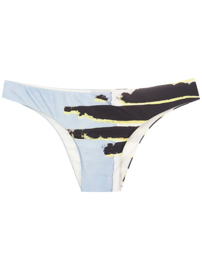 Abstract Slip-On Bikini Bottoms