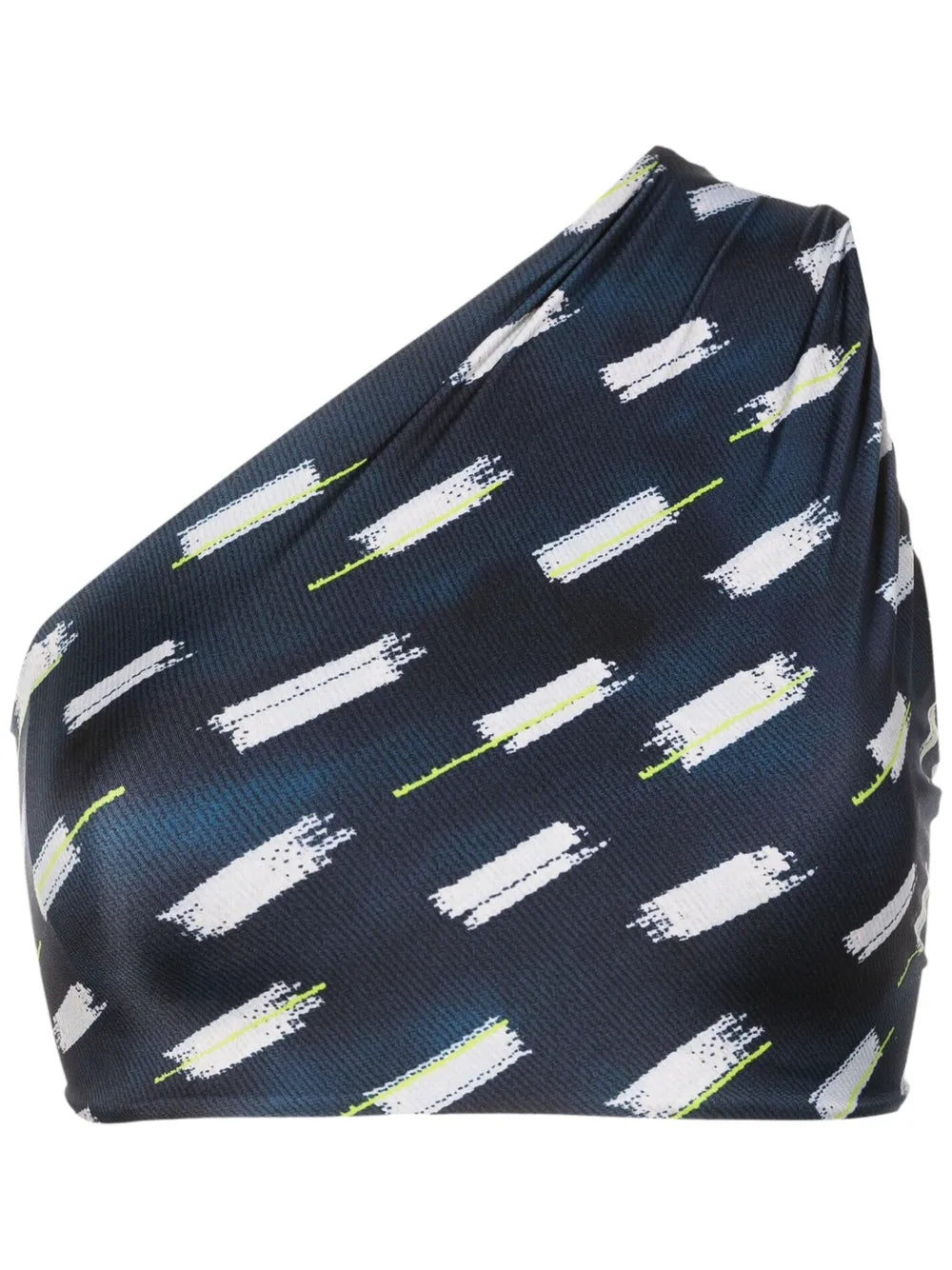Abstract-Print Off-Shoulder Bikini Top