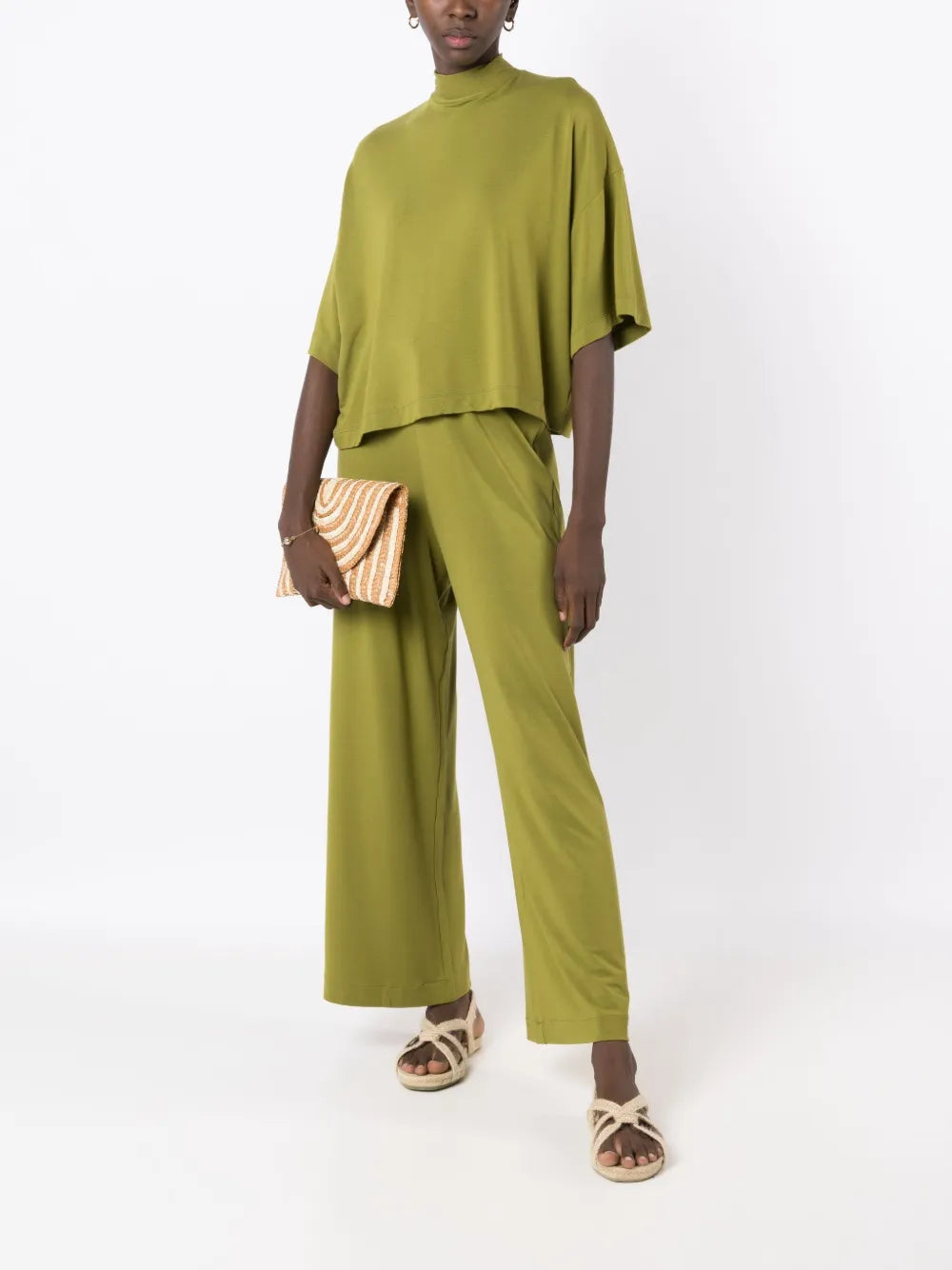Mock-Neck Zipped T-Shirt
