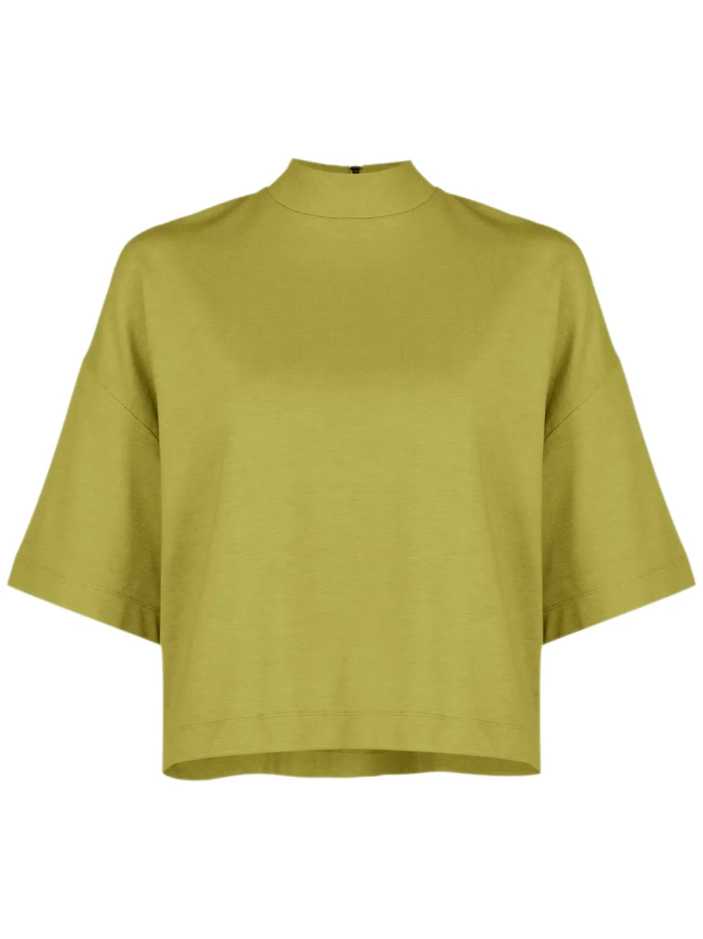 Mock-Neck Zipped T-Shirt