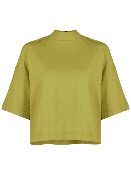 Mock-Neck Zipped T-Shirt
