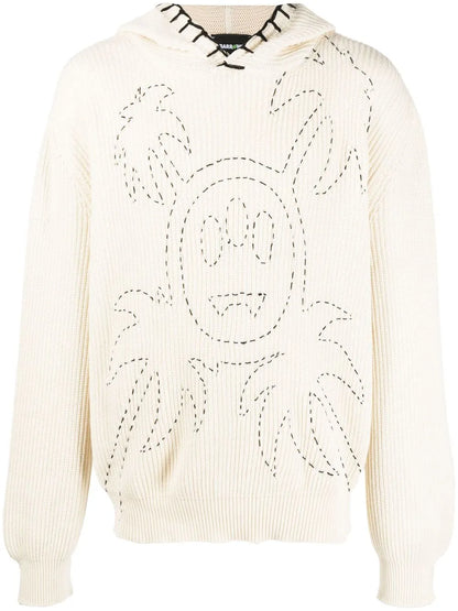 Decorative-Stitching Hoodie