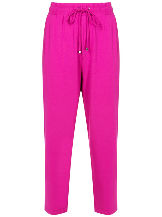 Drawstring-Waist Cropped Track Pants