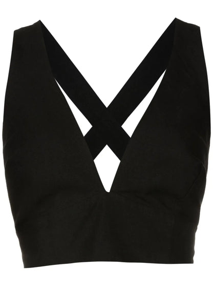 Crossover-Straps Cropped Top