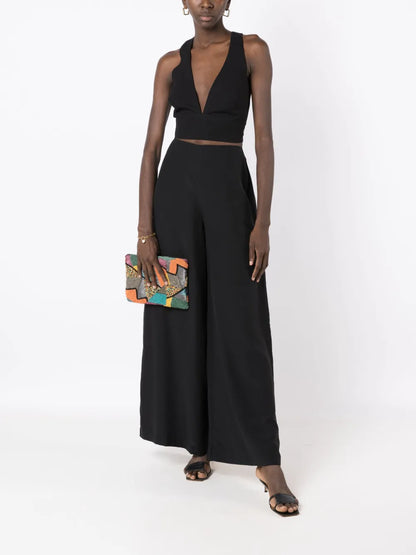 Crossover-Straps Cropped Top