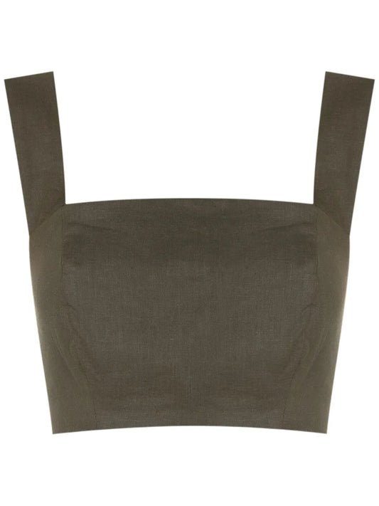 Square-Neck Cropped Top