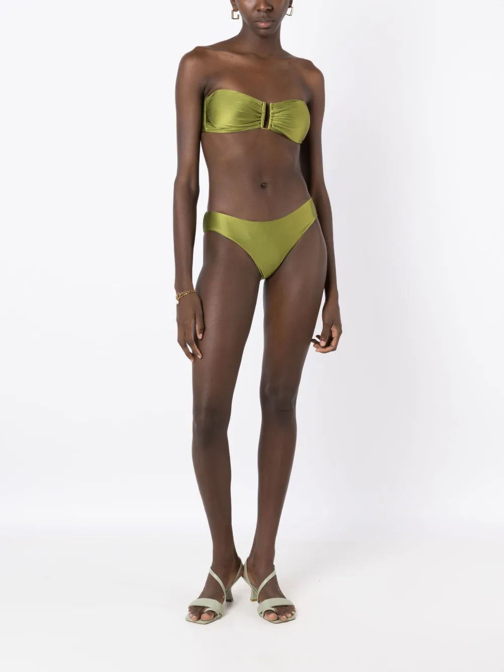 Satin-Finish Bikini Bottoms