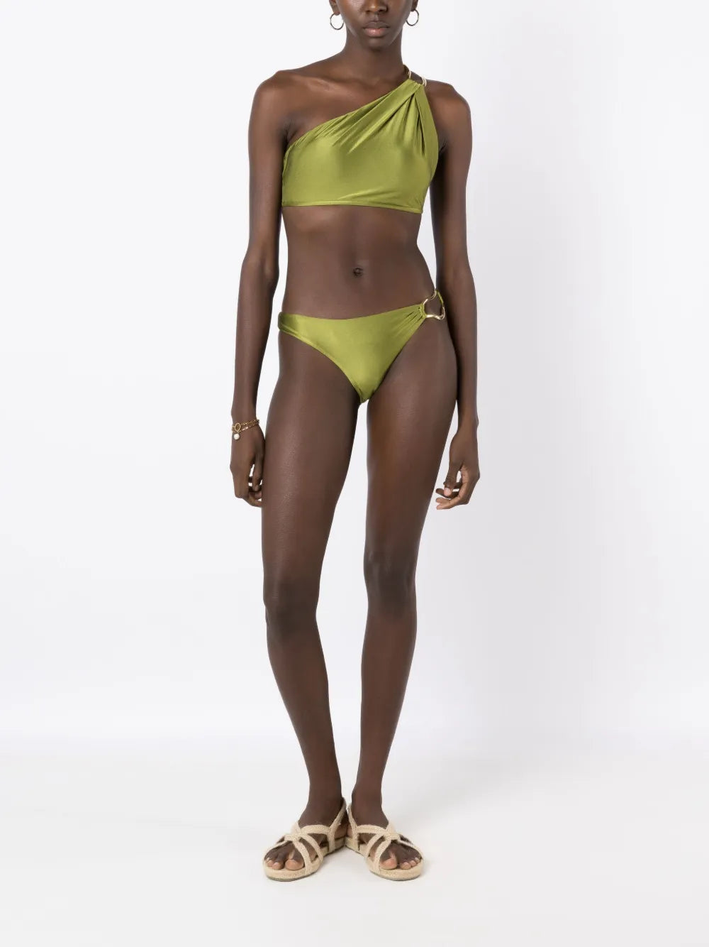 Shimmery Low-Rise Bikini Bottoms