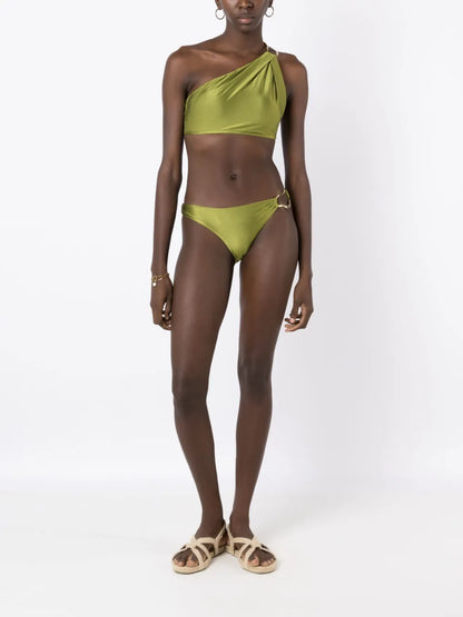 Shimmery Low-Rise Bikini Bottoms