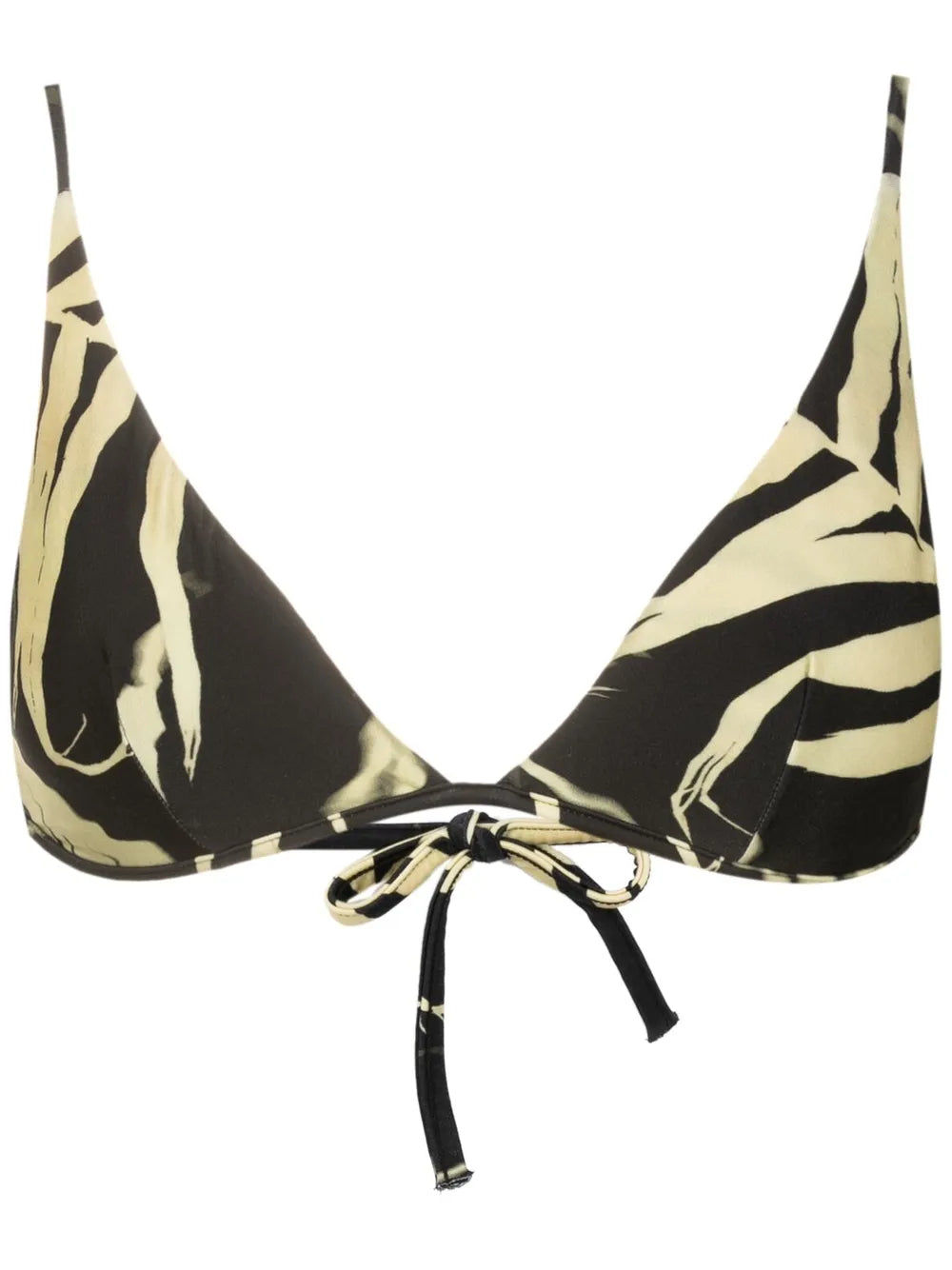 Abstract-Print Triangle Bikini Top
