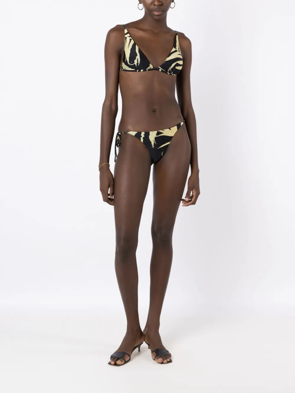 Abstract-Print Triangle Bikini Top