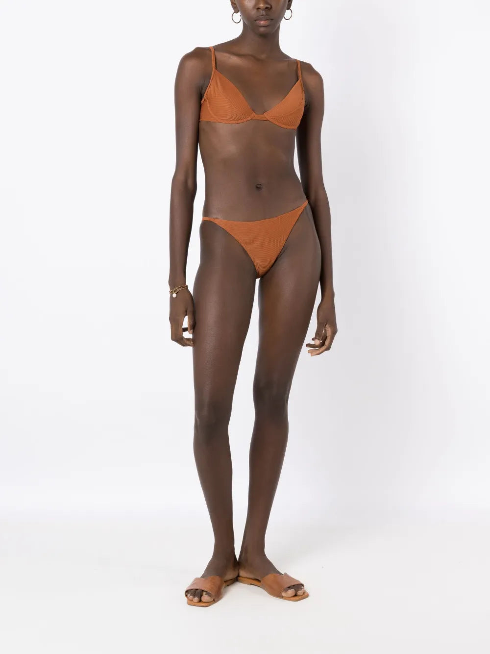 Ribbed Triangle Bikini Top