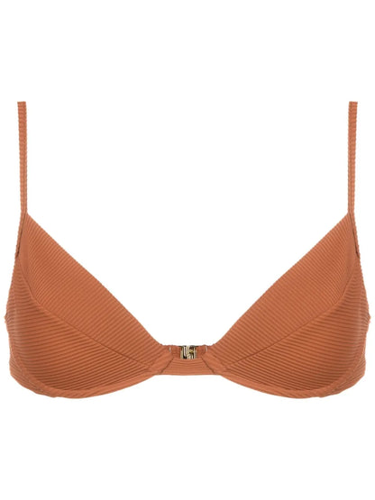 Ribbed Triangle Bikini Top