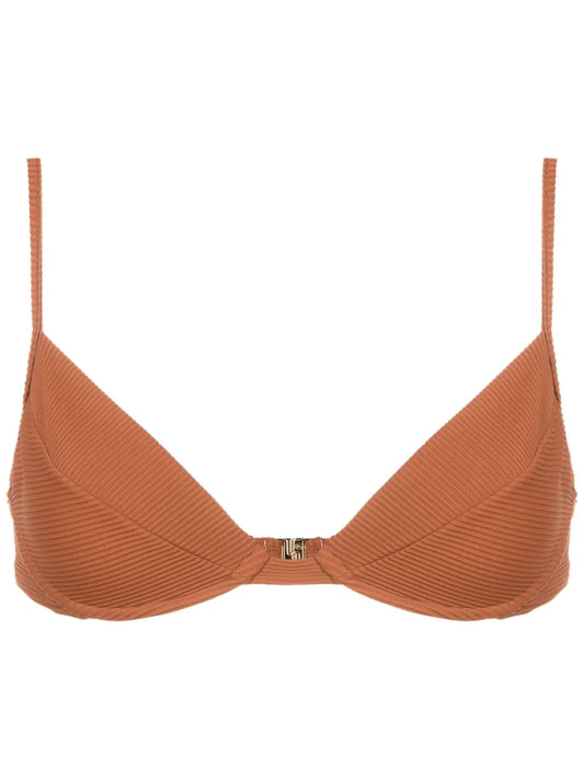 Ribbed Triangle Bikini Top