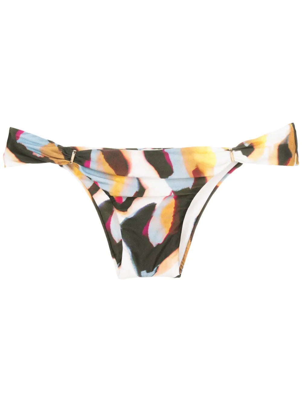 Abstract-Print Bikini Bottoms