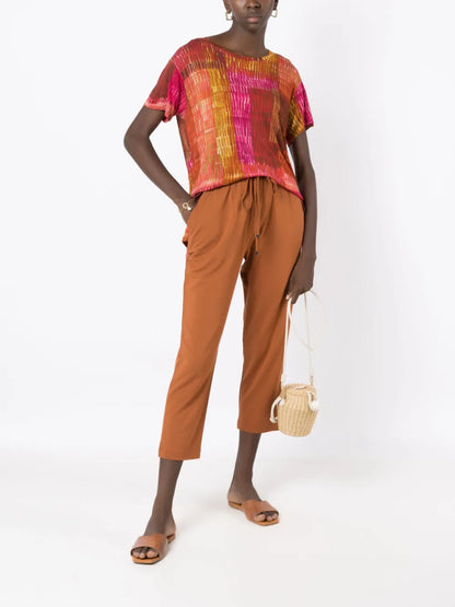Two-Pocket Cropped Track Pants
