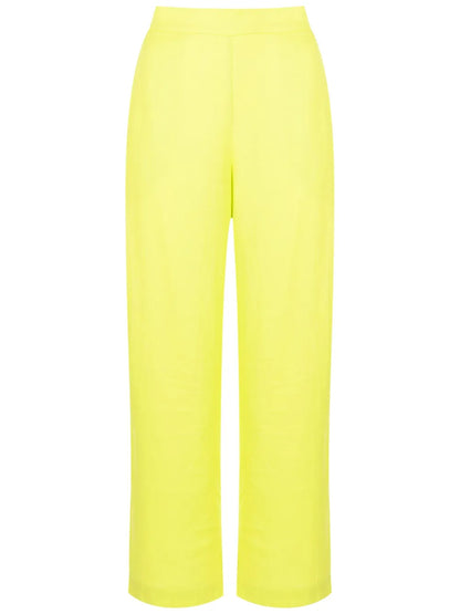 Elasticated-Waist Cropped Trousers