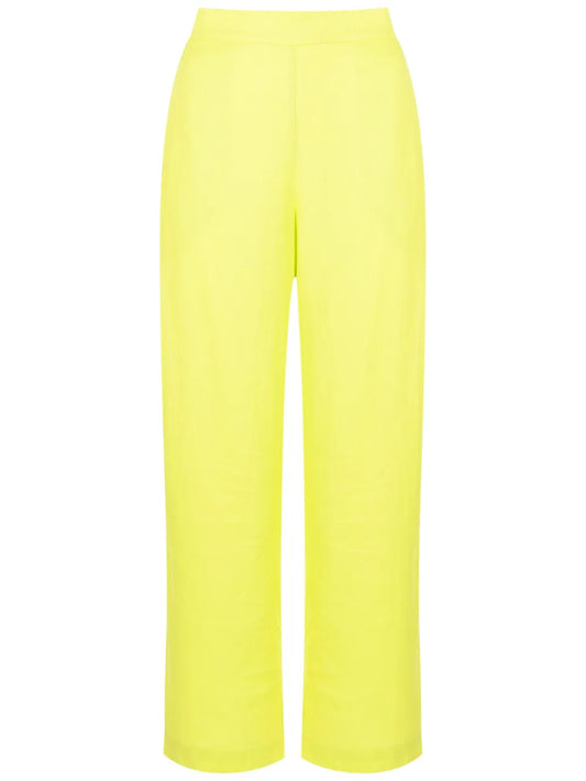 Elasticated-Waist Cropped Trousers