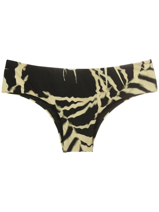 Abstract Slip-On Bikini Bottoms