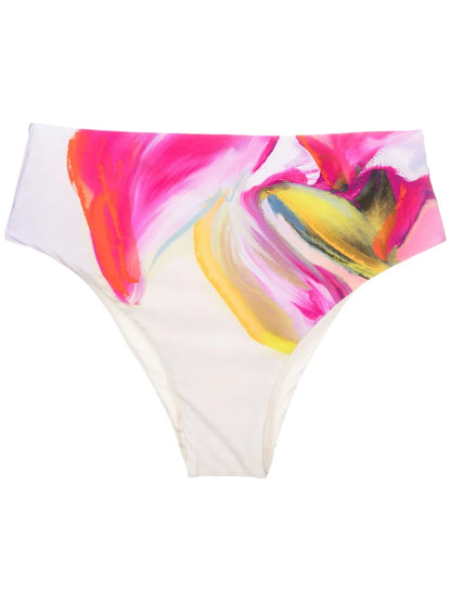 Abstract High-Rise Bikini Bottoms