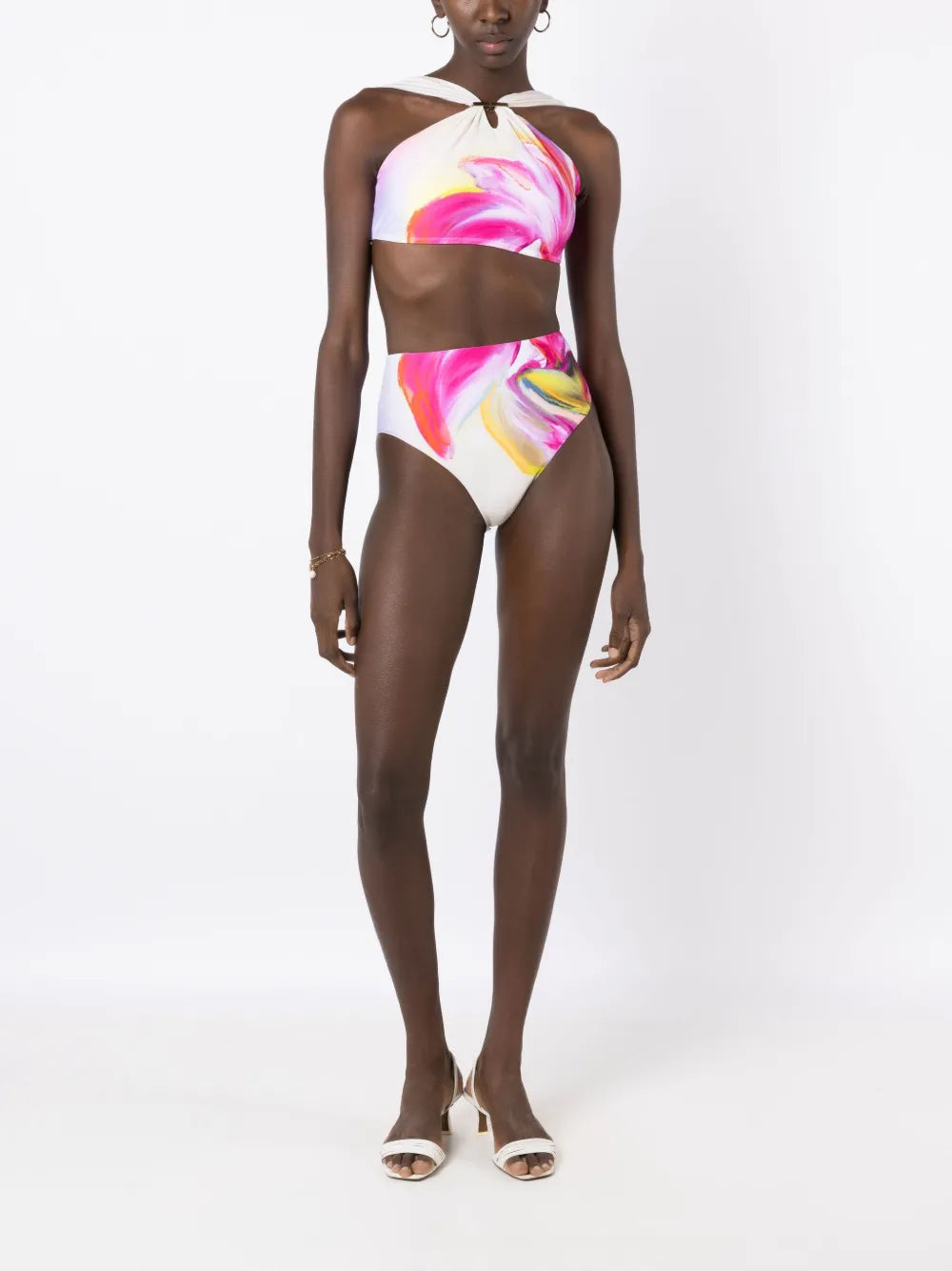 Abstract High-Rise Bikini Bottoms