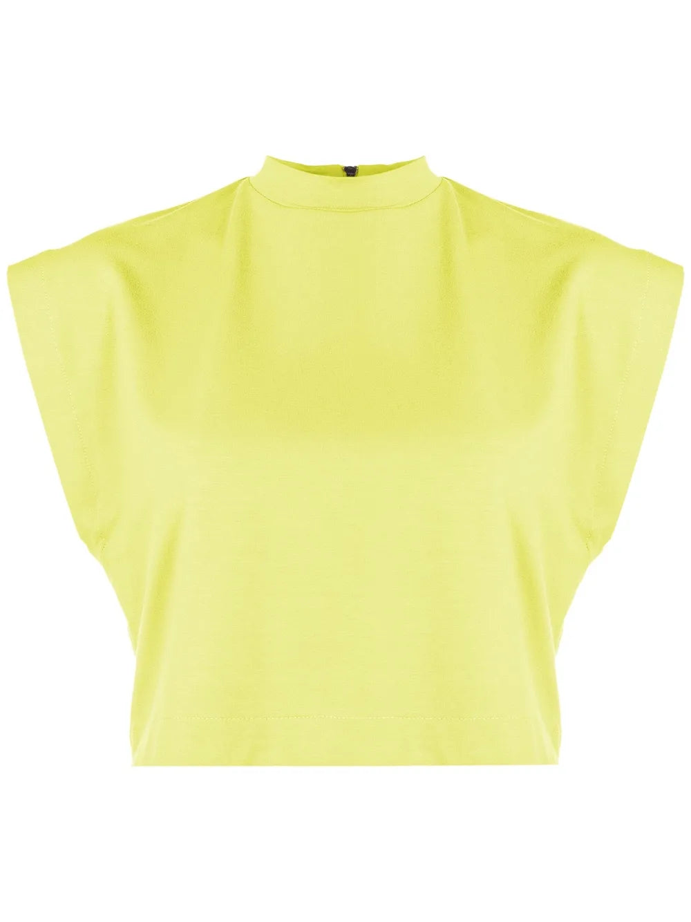 Mock-Neck Sleeveless Cropped Top
