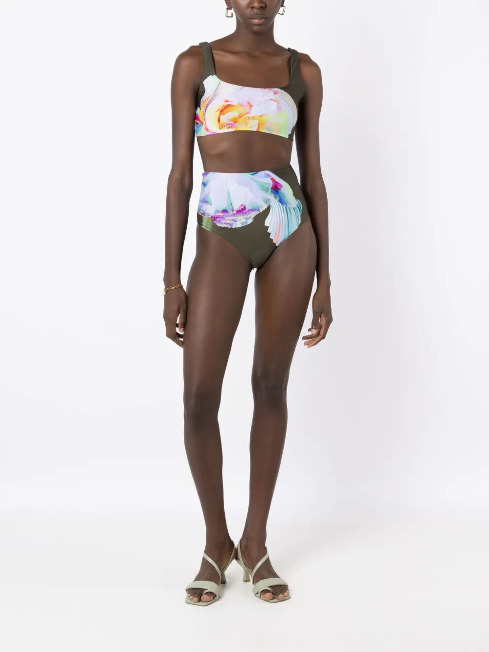Abstract High-Rise Bikini Bottoms