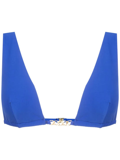 Chain-Trim Triangle Bikini Top