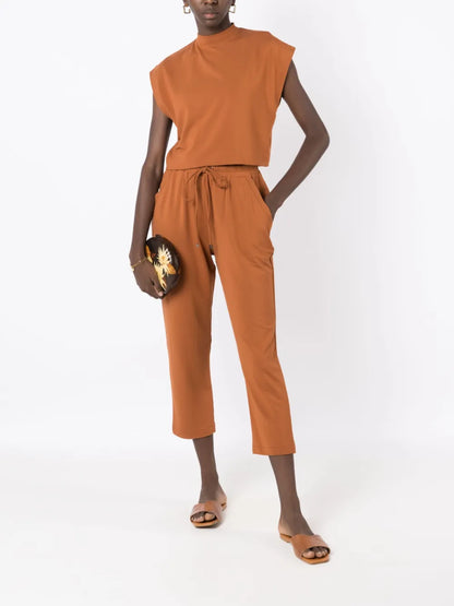 Mock-Neck Cropped Top