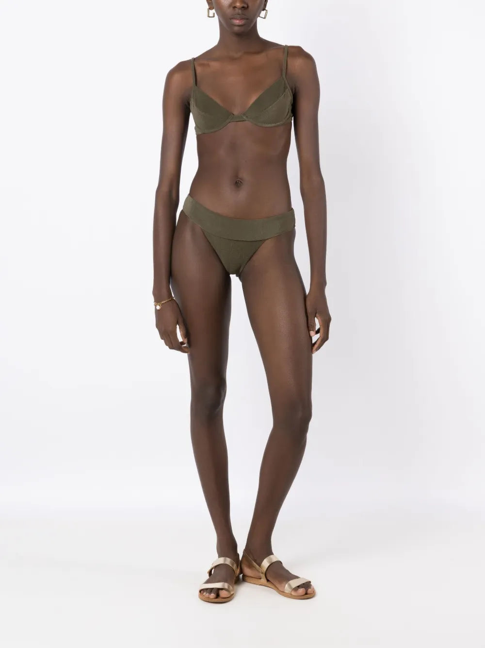 Shimmery Low-Rise Bikini Bottoms