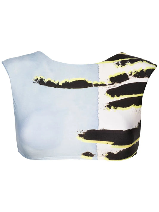 Athletic Abstract Bikini Top