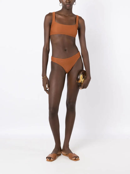 Athletic Square-Neck Bikini Bottoms