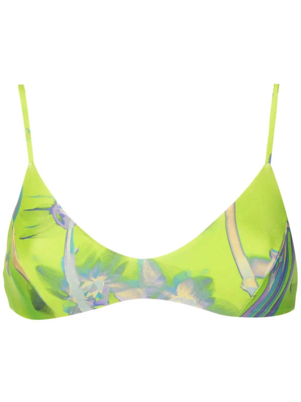 Dandelion-Print Bikini Top