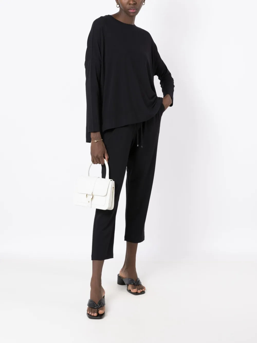 Drop-Shoulder Long-Sleeved T-Shirt