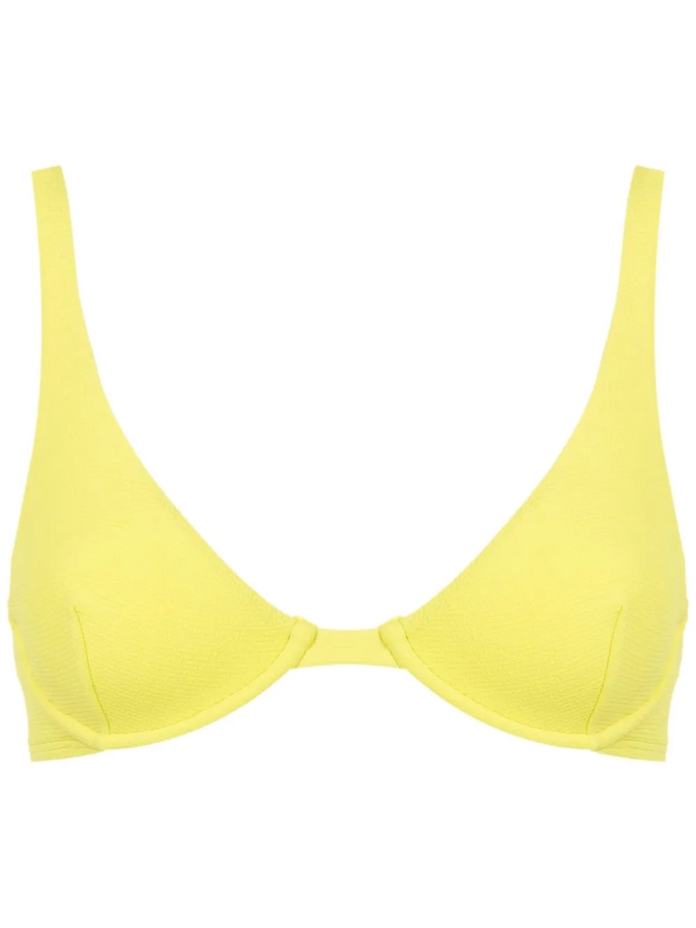 Ribbed Triangle-Cup Bikini Top