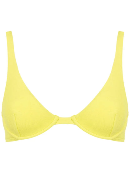 Ribbed Triangle-Cup Bikini Top
