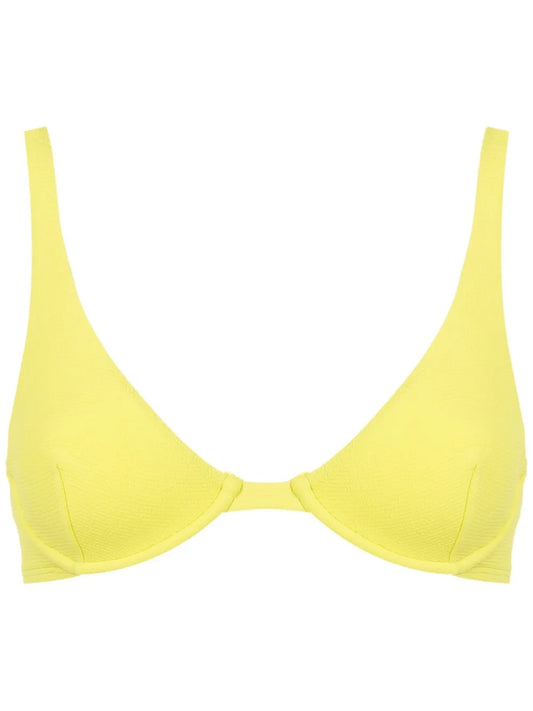Ribbed Triangle-Cup Bikini Top