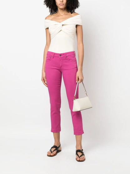 Rose Low-Rise Cropped Jeans