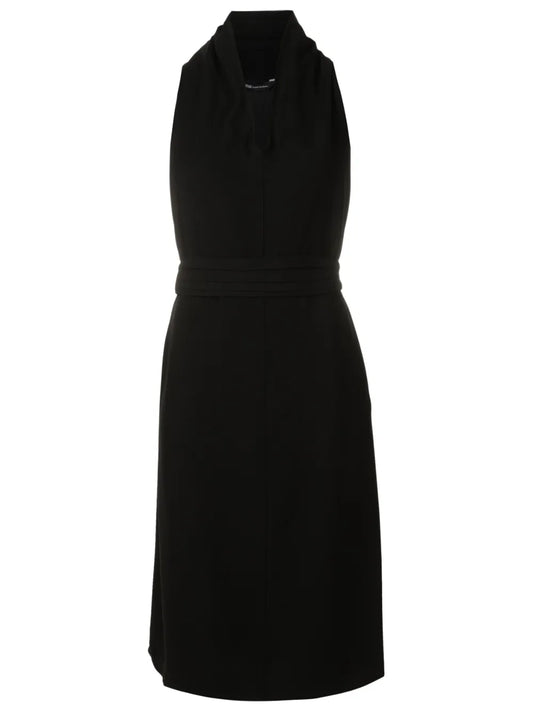 Cowl-Neck Midi Dress