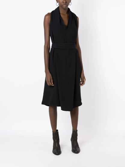 Cowl-Neck Midi Dress