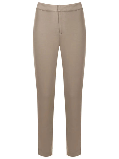 Concealed-Fastening High-Waisted Trousers