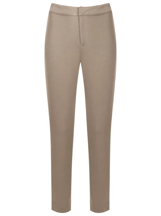 Concealed-Fastening High-Waisted Trousers