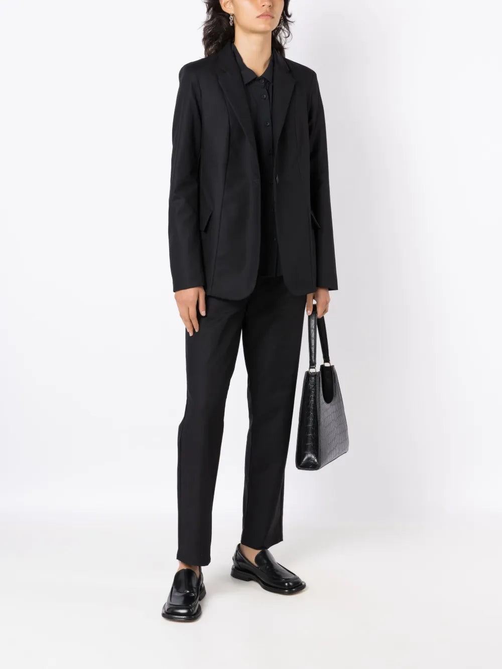 Notched-Collar Single-Breasted Blazer