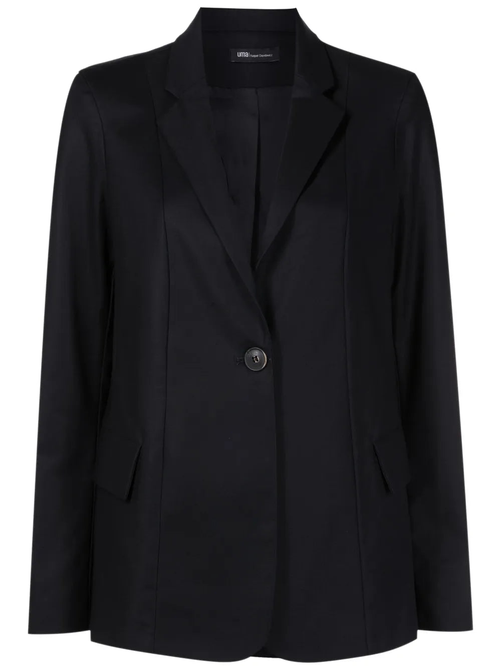 Notched-Collar Single-Breasted Blazer