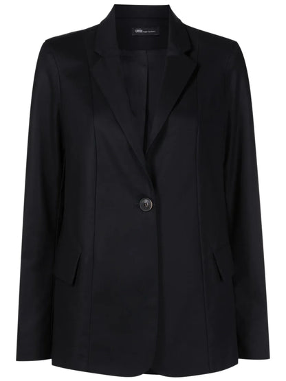 Notched-Collar Single-Breasted Blazer