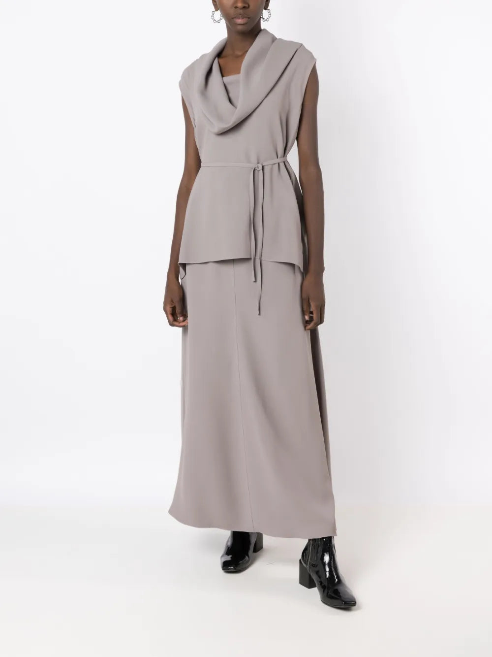 Drawstring-Waist Full Skirt