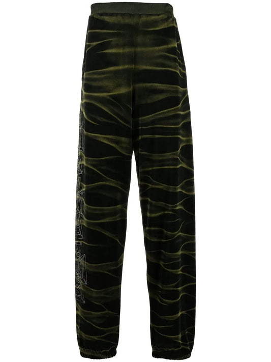 Logo-Embroidered High-Waisted Pants