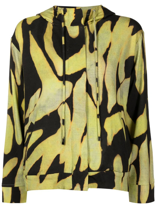 Camouflage-Print Two-Pocket Hoodie